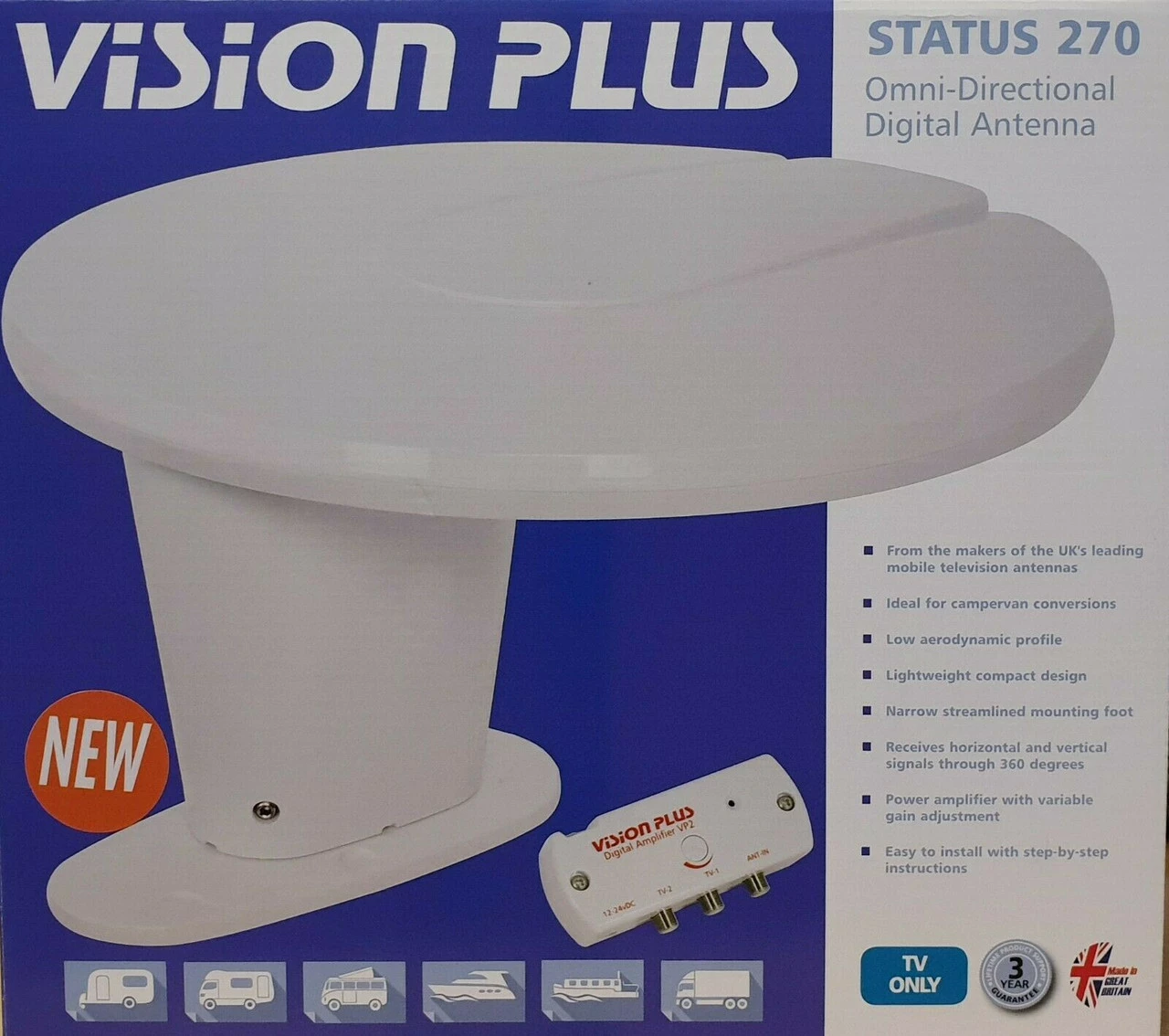 Vision Plus Status 270 Campervan Caravan TV Aerial - Image 2