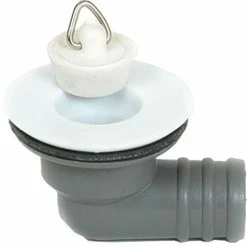 Crusader 3/4" / 20mm White Plastic Caravan Top Sink Waste Siphon (R/Angled)
