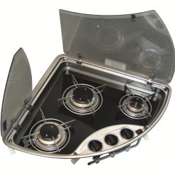 Dometic-Cramer CE-08-DF 3-Burner Caravan Hob With Glass Lid