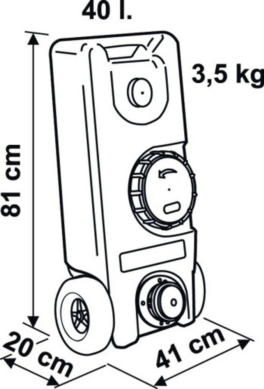Fiamma 40 Litre Fresh Water Motorhome Roll Tank - Image 2