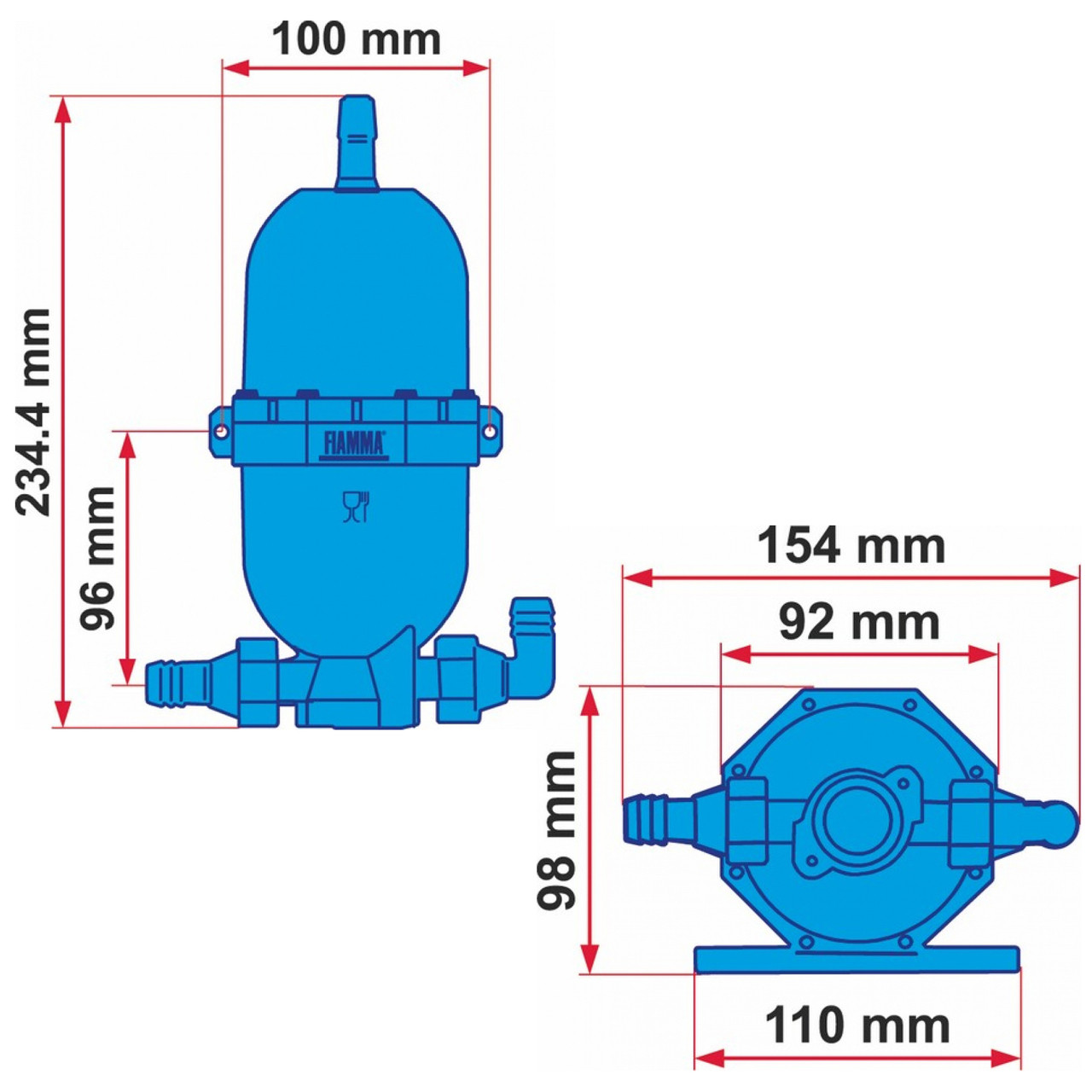 Fiamma A20 Universal Expansion Tank For Caravan, Marine And Motorhome Water Pumps 5 Fiamma A20 Universal Expansion Tank For Caravan, Marine And Motorhome Water Pumps - Image 4