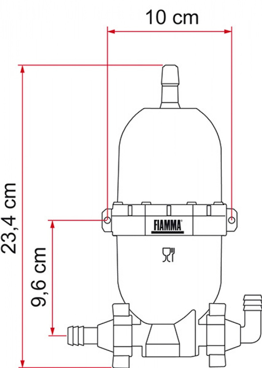 Fiamma A20 Universal Expansion Tank For Caravan, Marine And Motorhome Water Pumps 3 Fiamma A20 Universal Expansion Tank For Caravan, Marine And Motorhome Water Pumps - Image 2
