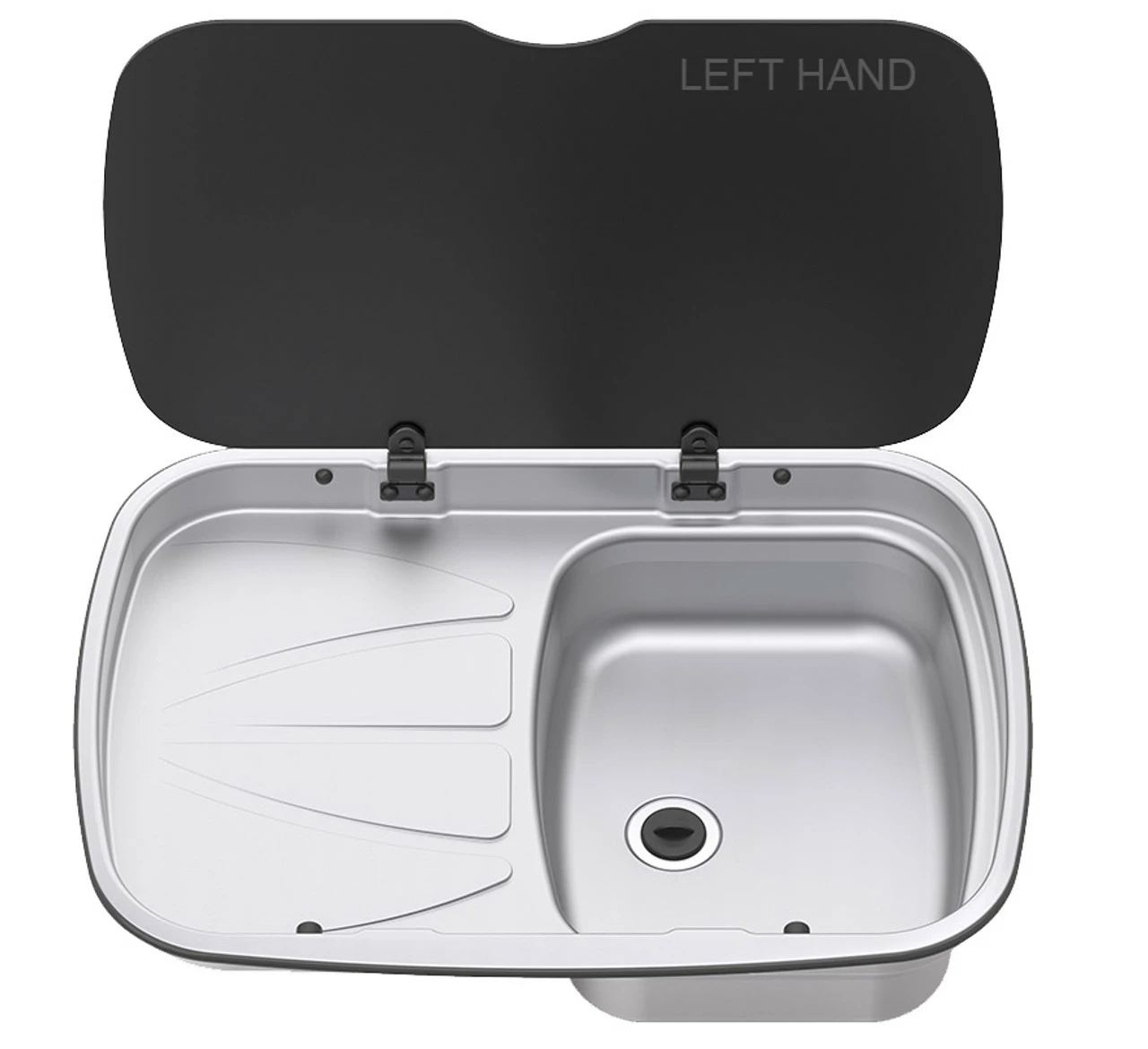 Spinflo Argent Caravan Sink & Drainer With Seal & Siphon - Image 2