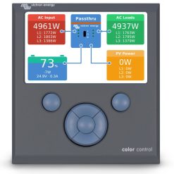 Victron Energy Color Control GX Panel For Batteries & Solar Panels -victronenergy shop Color Control Screen Overview 95338.1547630492