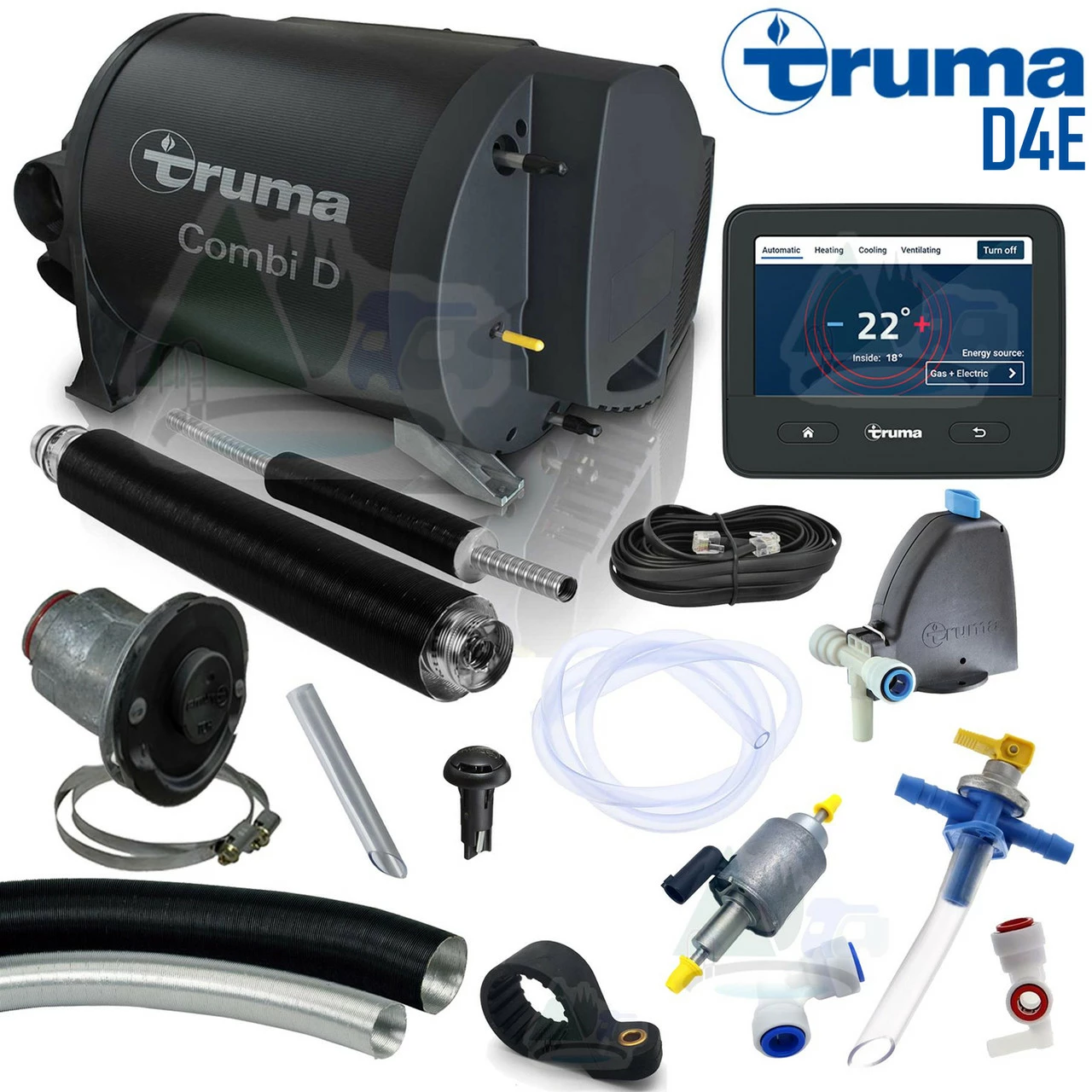 Truma Combi D4E Diesel Air And Water Heater Complete Kit