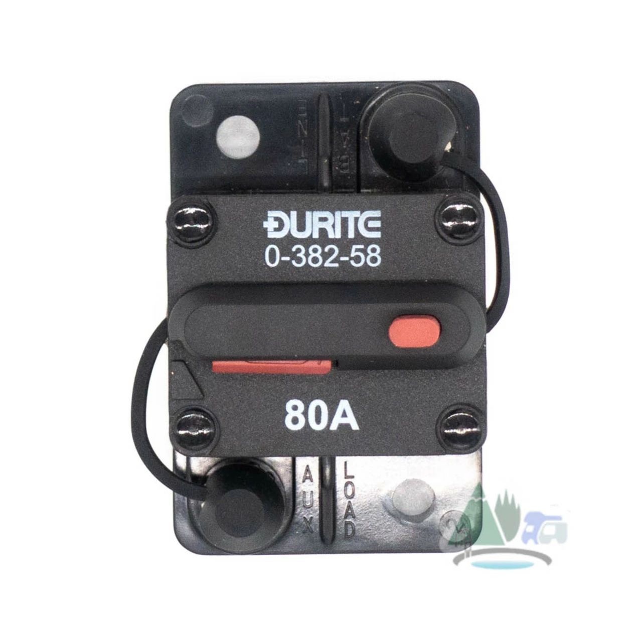 Durite 80A Flush Mount Circuit Breaker 12/24v