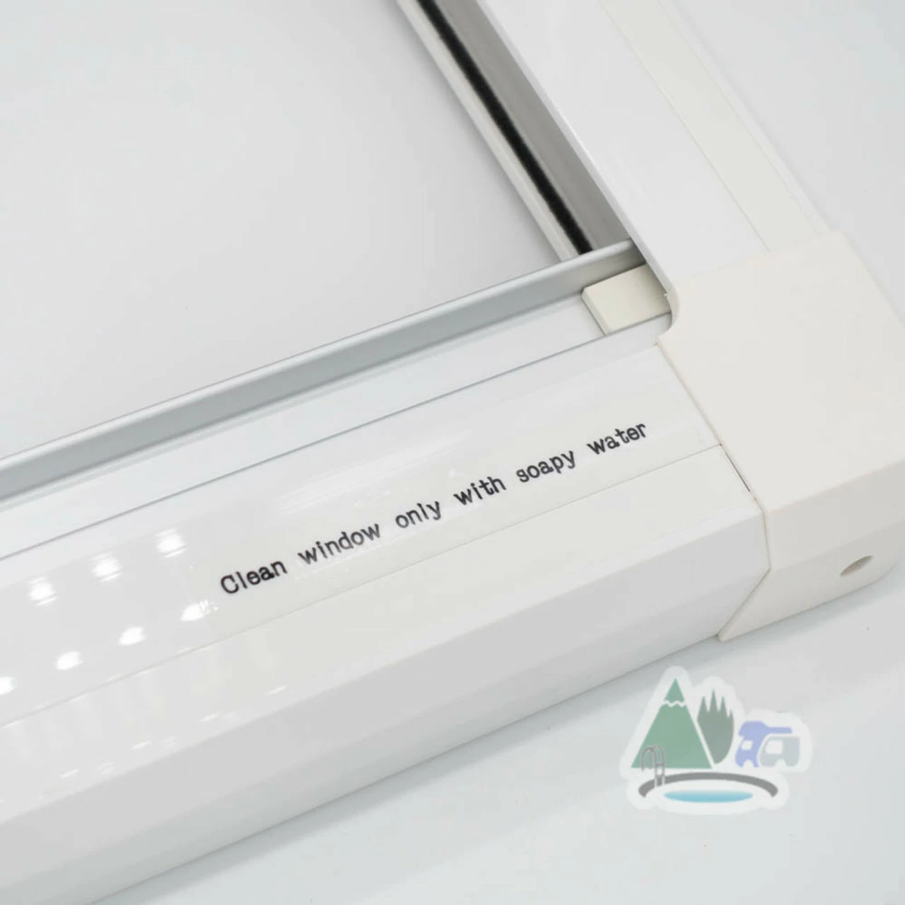 Adventurer Campervan Top Hinge Window With Blind And Fly Screen - Flush Acrylic Glass - Image 3