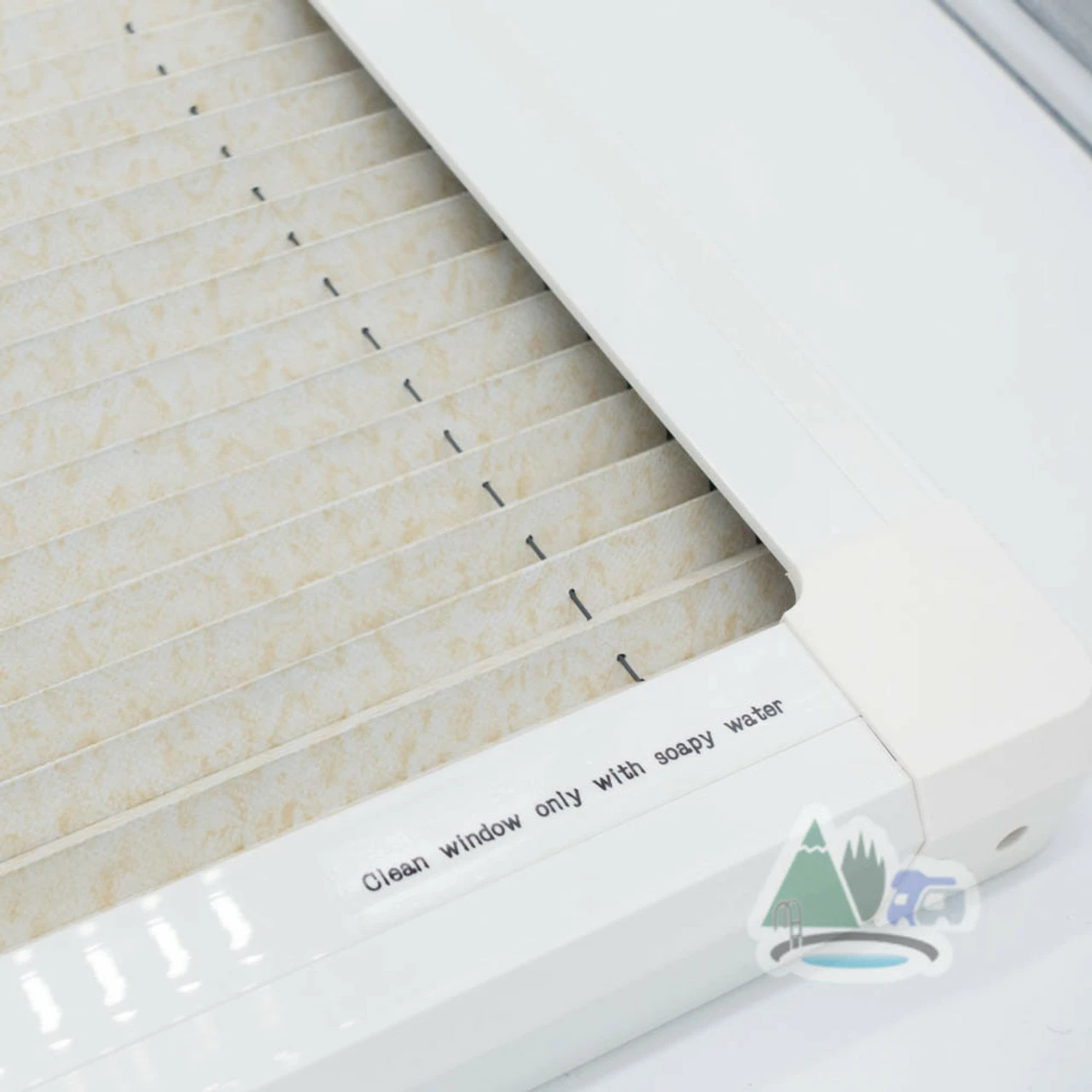 Adventurer Campervan Top Hinge Window With Blind And Fly Screen - Flush Acrylic Glass - Image 6