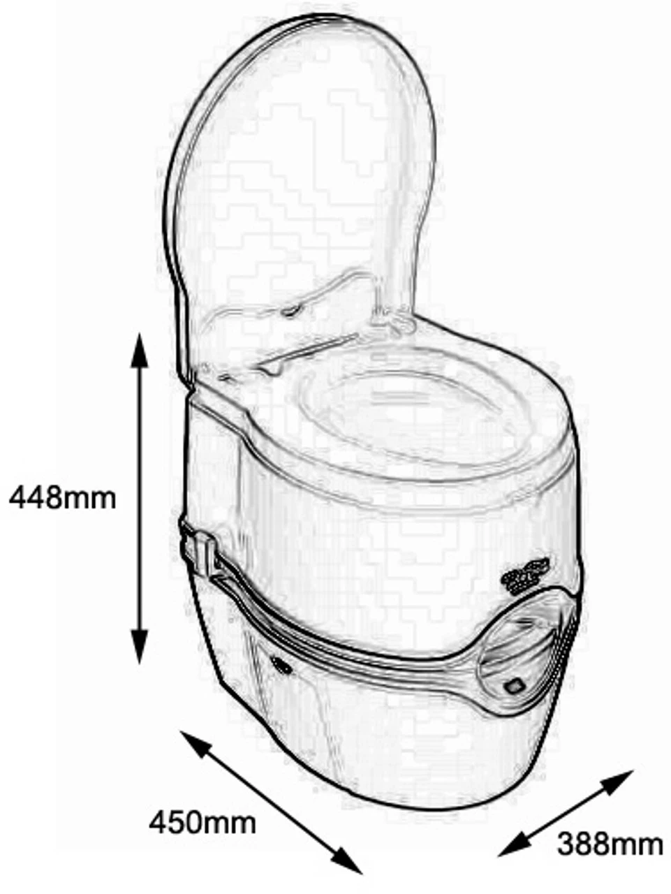 JLS Excellence Electric & Manual Flush Portable Toilet With Folding Mobility Frame - Image 10