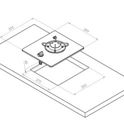 Navy Load Built In Glass Hob Single Burner NL.20000 -victronenergy shop NL.20000 D 33668.1676148555