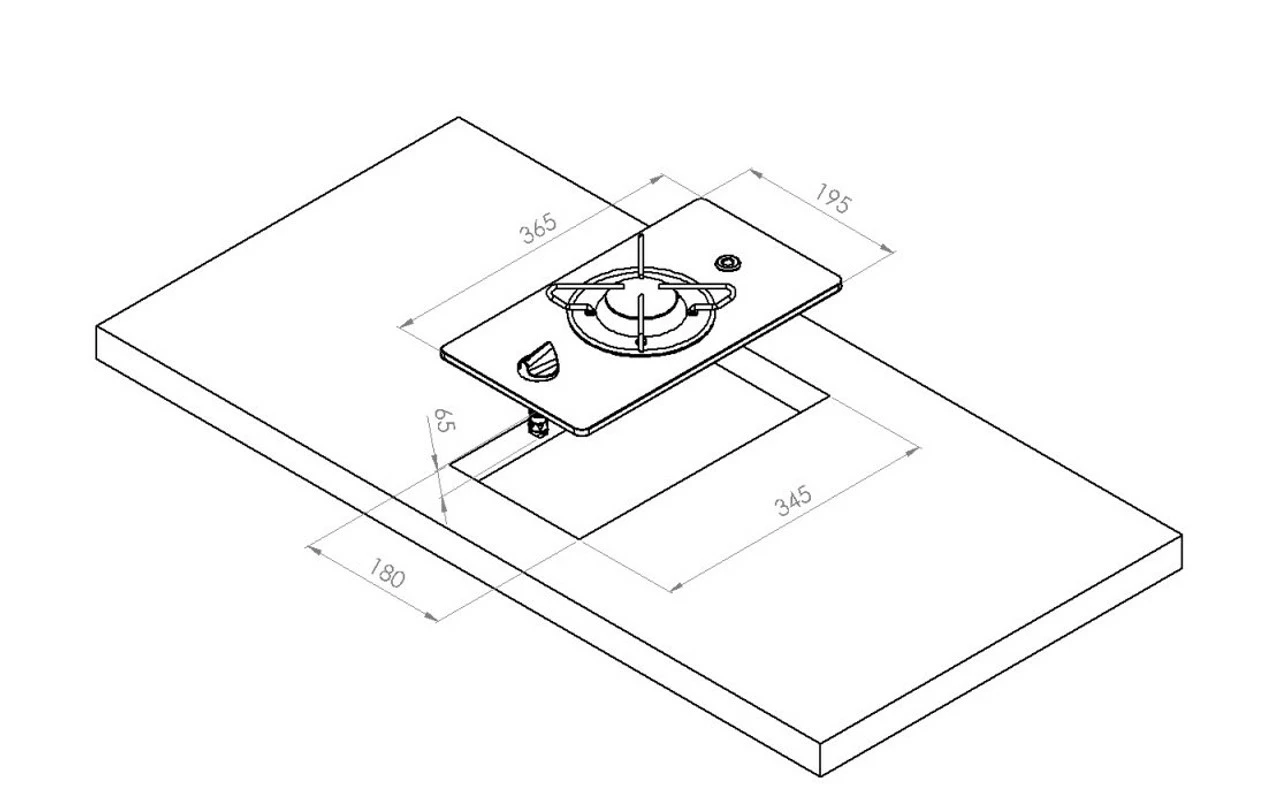 Navy Load Built In Glass Hob Single Burner NL.20011 - Image 2