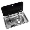 Navy Load Stainless Steel Single Hob With Right Hand Sink And Glass Lid NL.24000 -victronenergy shop NL.24000 scaled 34751.1676812617