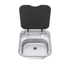 Thetford Spinflo Basic Line Rectangular Caravan Sink With Siphon & Seal