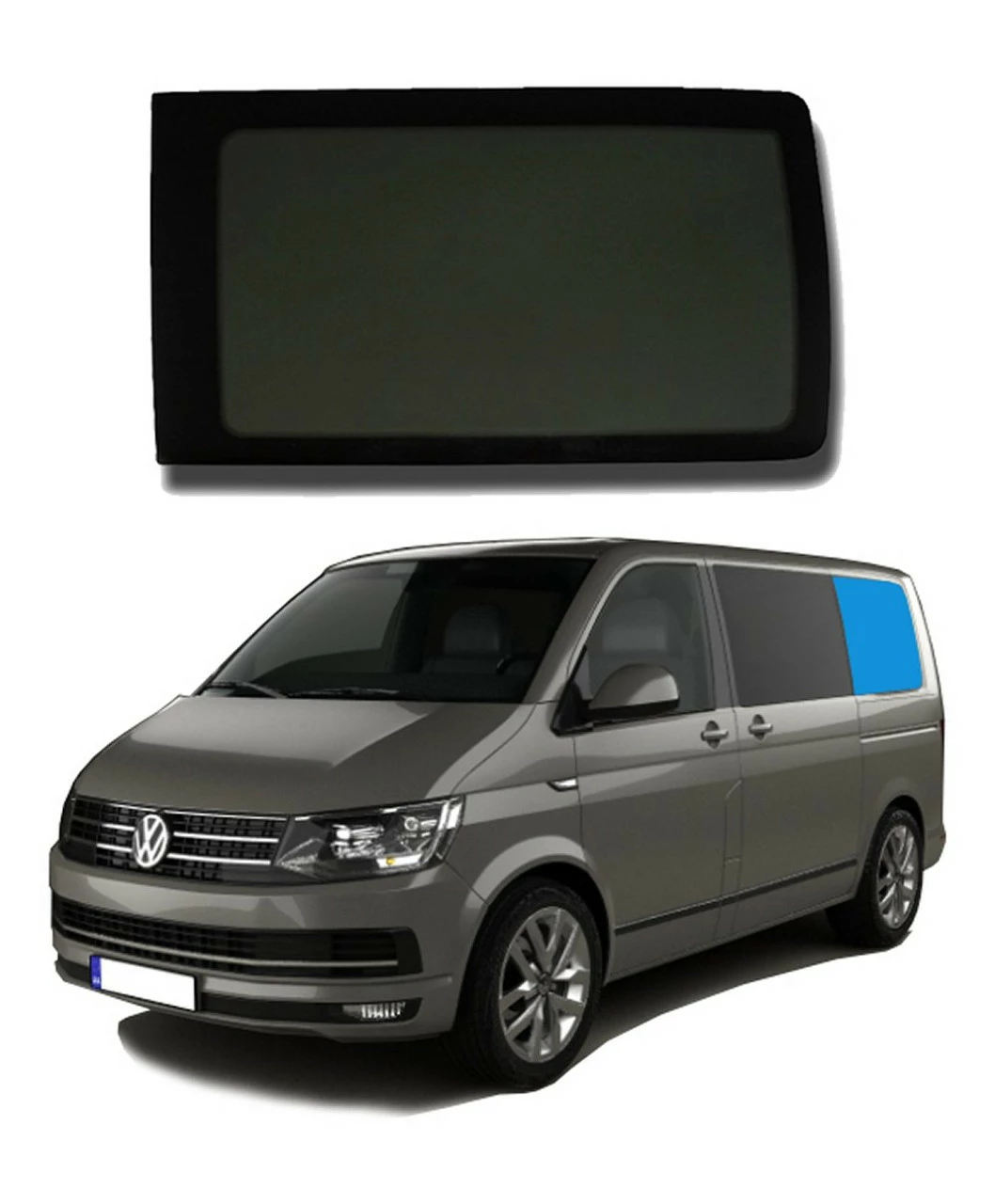 JLS VW T5 T6 LWB Bonded Privacy Glass Fixed Window - Rear Left Hand LWB - Image 2