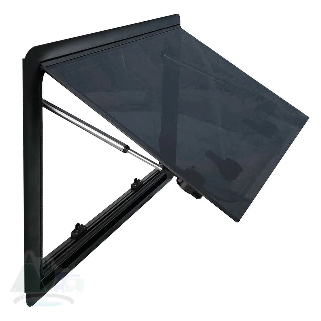 Adventurer Campervan Top Hinge Window With Blind And Fly Screen - Flush Acrylic Glass - Image 2