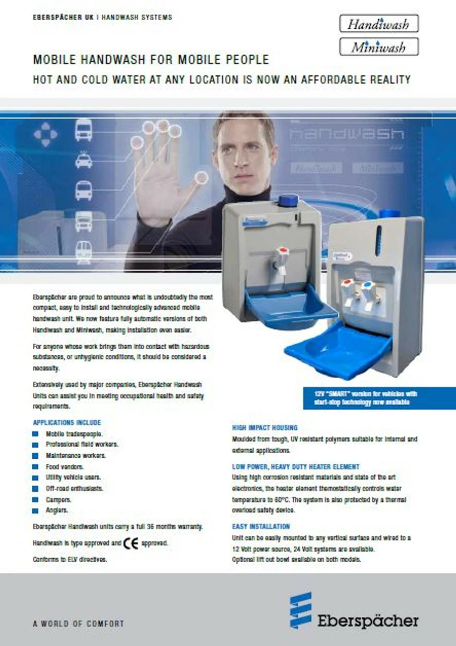 Eberspacher Miniwash And Handiwash Campervan Wash Station - Image 4