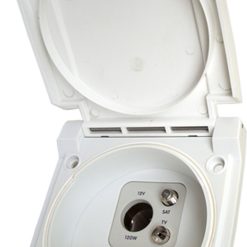 Bullfinch Satellite, TV & 12v Outlet Point - White