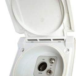 Bullfinch Satellite, TV & 12v Outlet Point - White