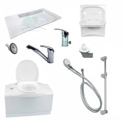 JLS Shower And Bathroom Kit - C403 Toilet, Shower, Sink And Tray Kit For Campervan Conversions