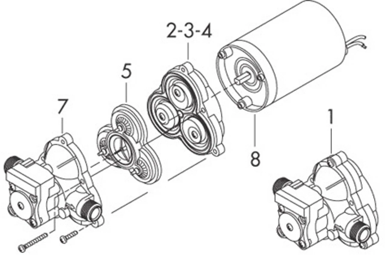 Shurflo Trail King Caravan Motorhome Pressurised Water Pump - Image 3