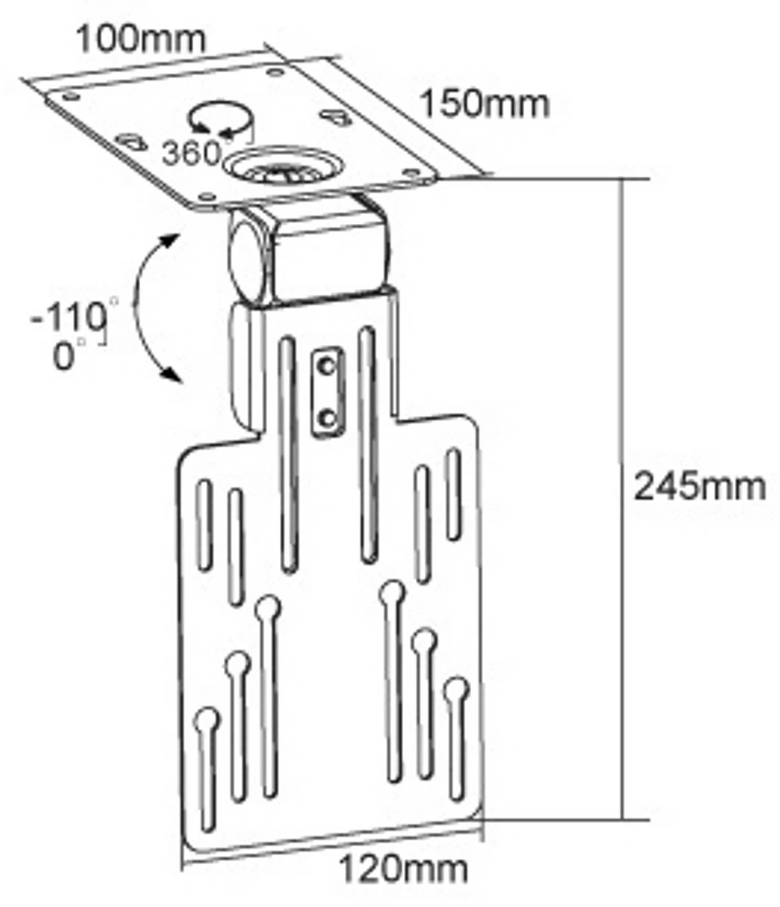 Avtex Svensen SV6 LCD/LED Under Shelf TV Bracket - Image 2