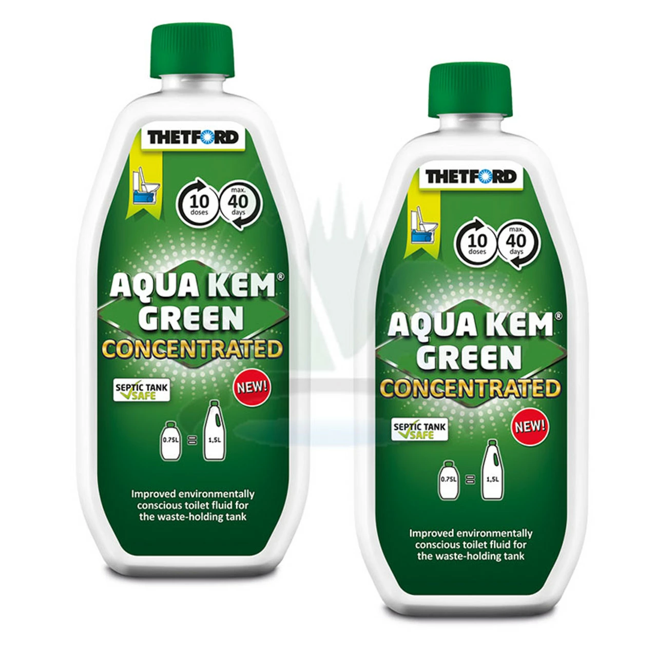 Thetford Aqua Kem Green Concentrated Twin Pack Septic Waste Tank Chemical For Porta Potti And Portable Toilets