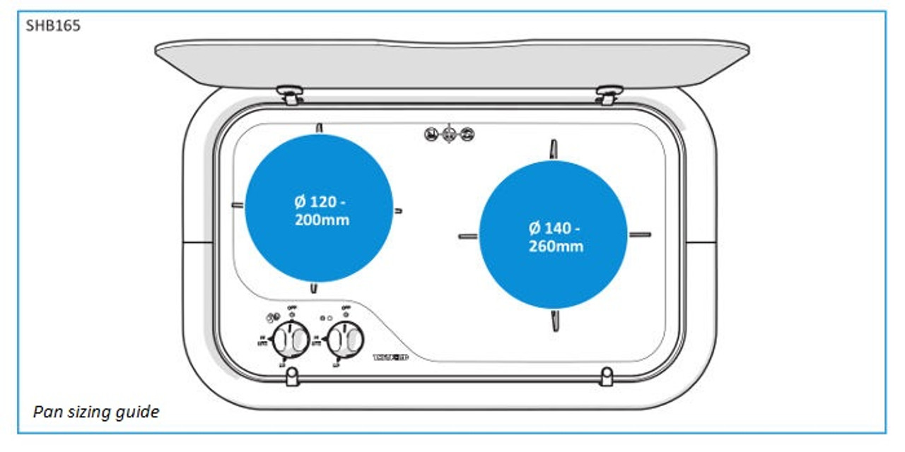 Thetford Topline 165 2 Burner Campervan Motorhome Hob Long Side Thetford Topline 165 2 Burner Campervan Motorhome Hob Long Side -victronenergy shop thetford topline165 suitable pan szes 49311.1611740277