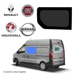 JLS Renault Trafic Vauxhall Vivaro Sliding Glass Campervan Window - UK Passenger Side