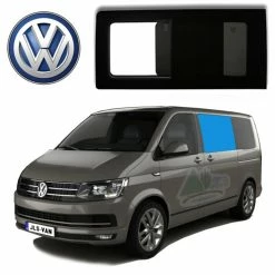 JLS VW T5 T6 Bonded Privacy Glass Sliding Window - Front Left Hand