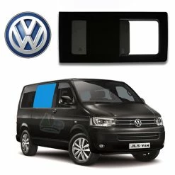 JLS VW T5 T6 Bonded Privacy Glass Sliding Window - Front Right Hand