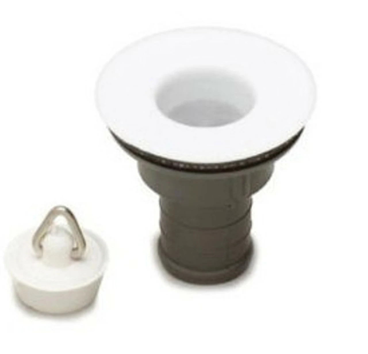 Crusader 3/4" / 20mm White Plastic Caravan Top Sink Straight Waste Water Siphon